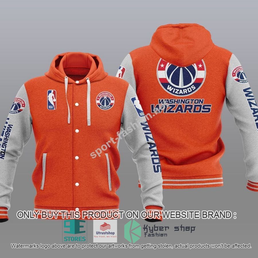 NEW Washington Wizards Varsity Hoodie Jacket 7 washington wizards nba baseball hoodie jacket 7 42039