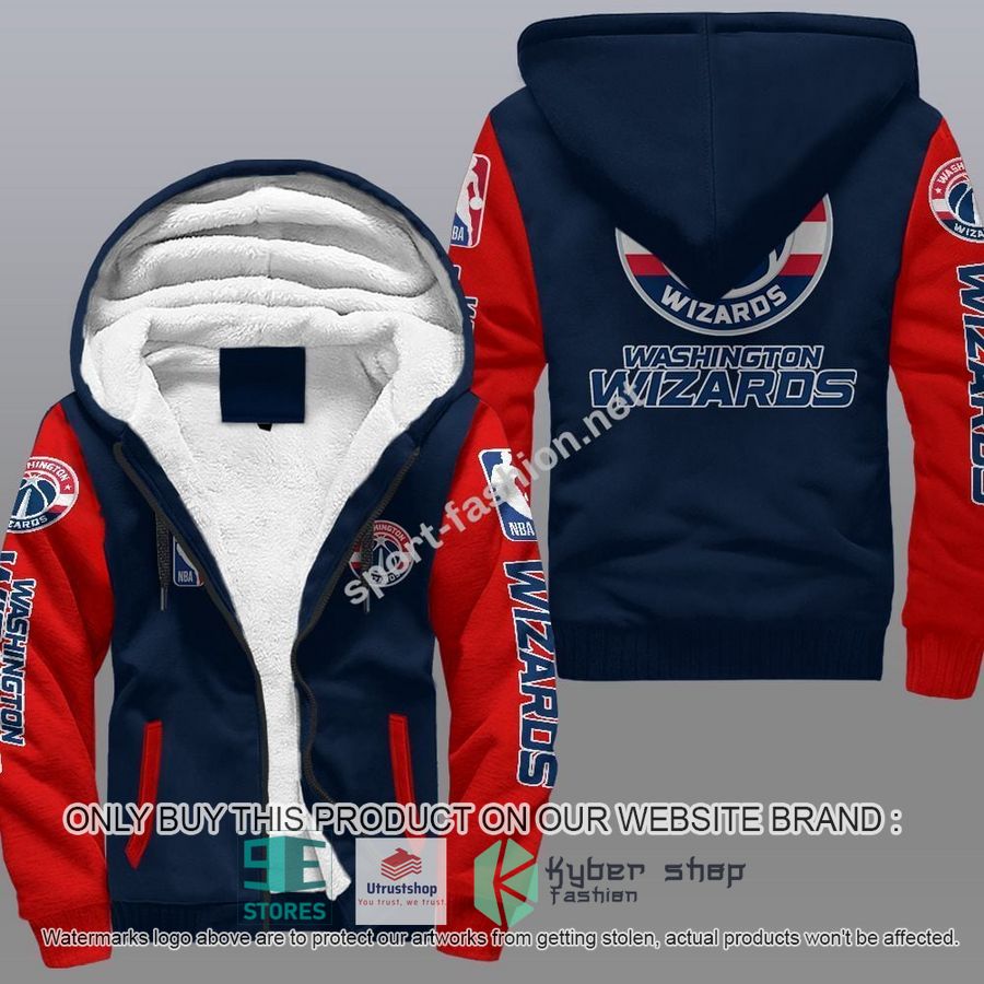 NEW Washington Wizards 3D Fleece Hoodie 4 washington wizards nba fleece hoodie 4 98584