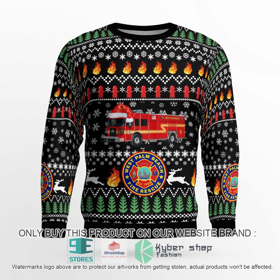 west palm beach palm beach county florida west palm beach fire department christmas sweater 2 52644