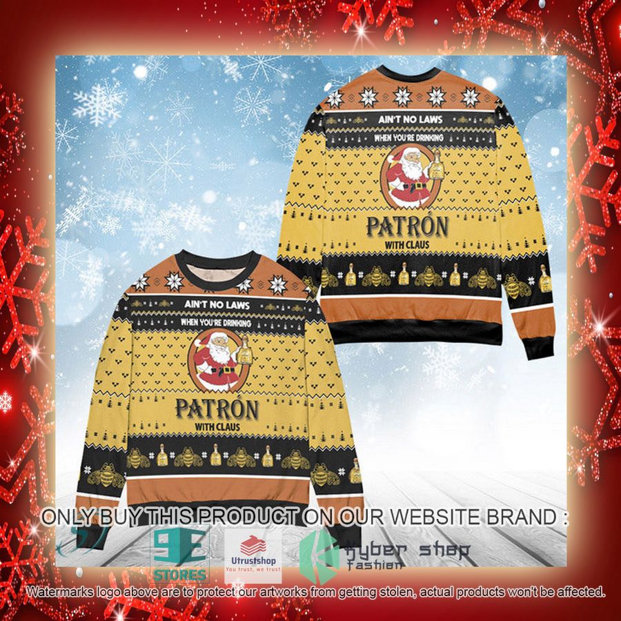 NEW When You're Drinking Tequila Patron With Santa Claus Christmas Ugly Sweater 3 when youre drinking tequila patron with santa claus ugly christmas sweater 3 99841