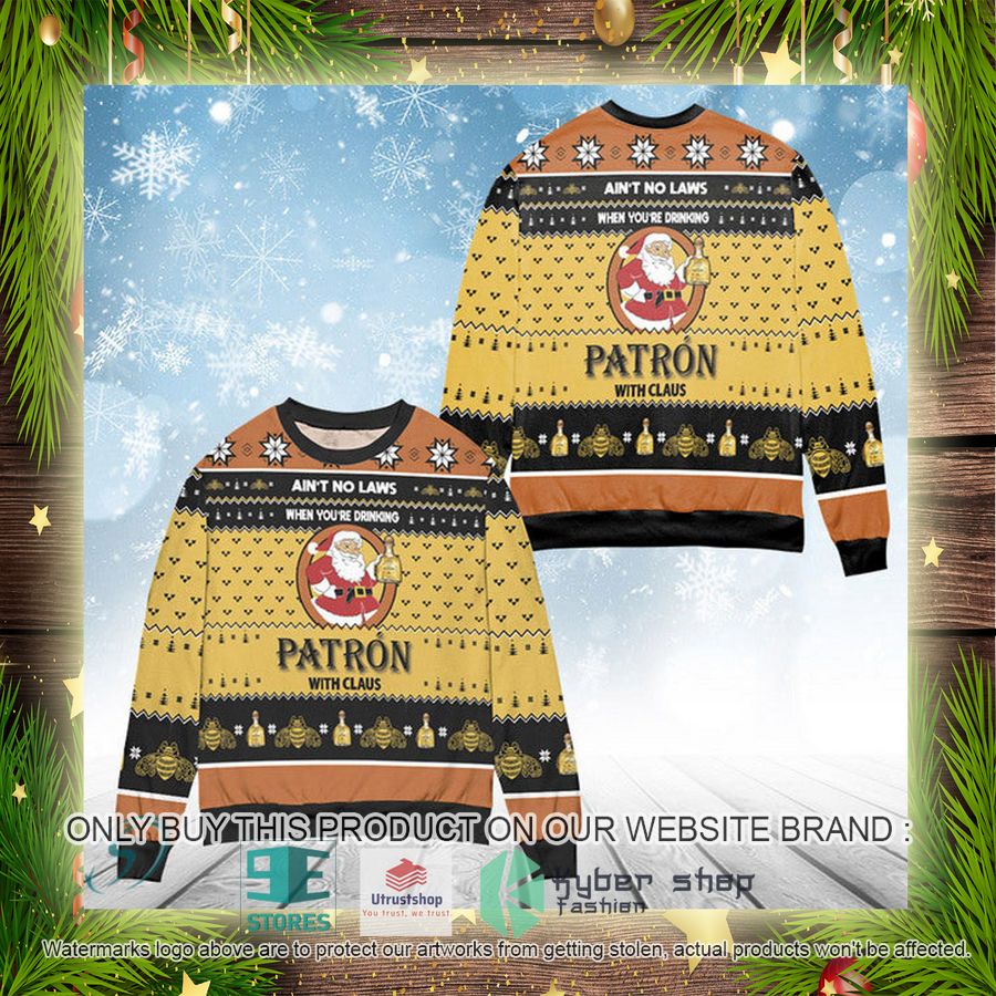 NEW When You're Drinking Tequila Patron With Santa Claus Christmas Ugly Sweater 4 when youre drinking tequila patron with santa claus ugly christmas sweater 4 48113