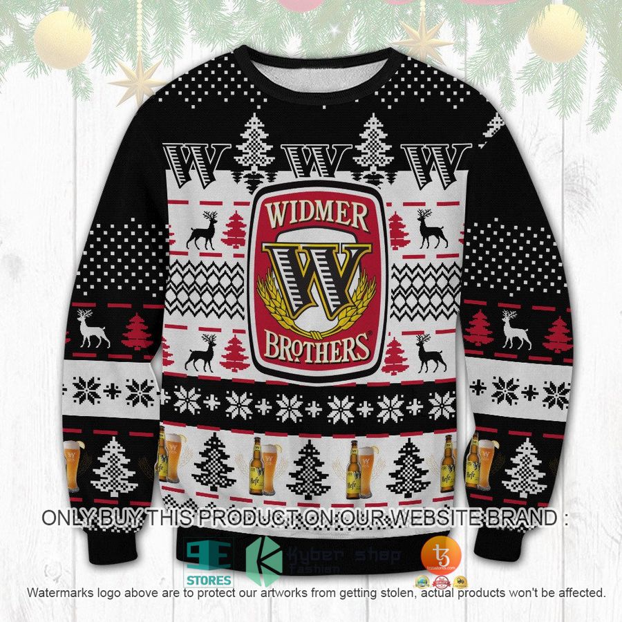 widmer brothers black white ugly christmas sweater 1 47852