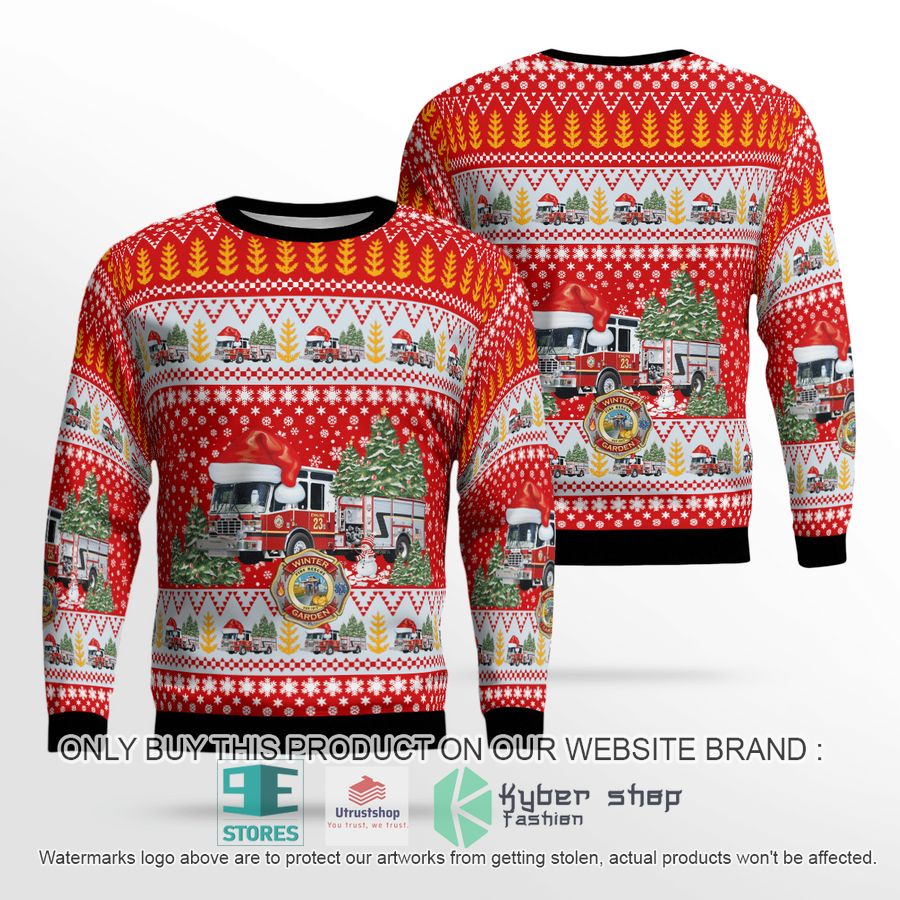 winter garden orange county florida winter garden fire department christmas sweater 1 94140