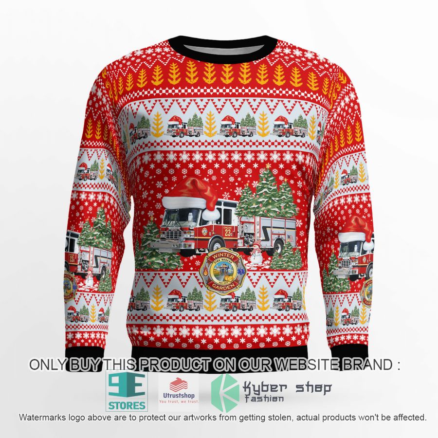 winter garden orange county florida winter garden fire department christmas sweater 2 32862