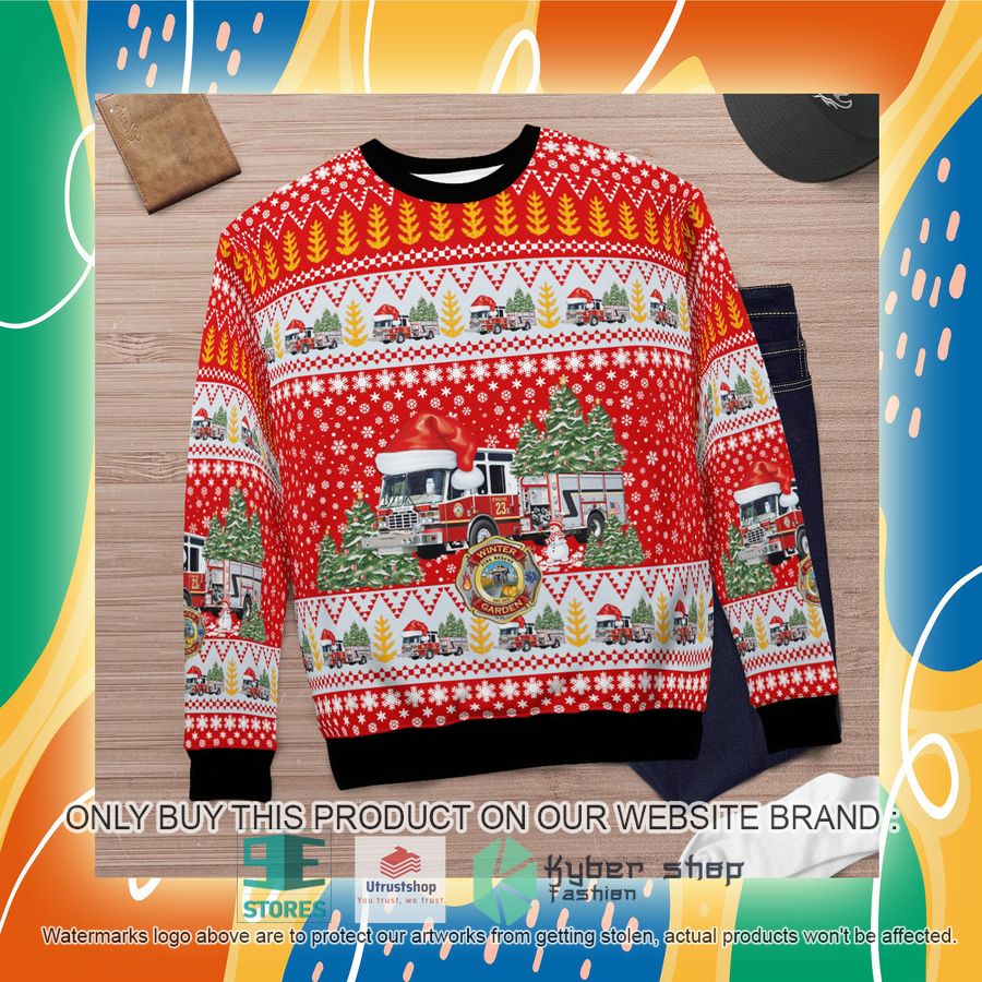 NEW Winter Garden Orange County Florida Winter Garden Fire Department Christmas Sweater 7 winter garden orange county florida winter garden fire department christmas sweater 7 99361