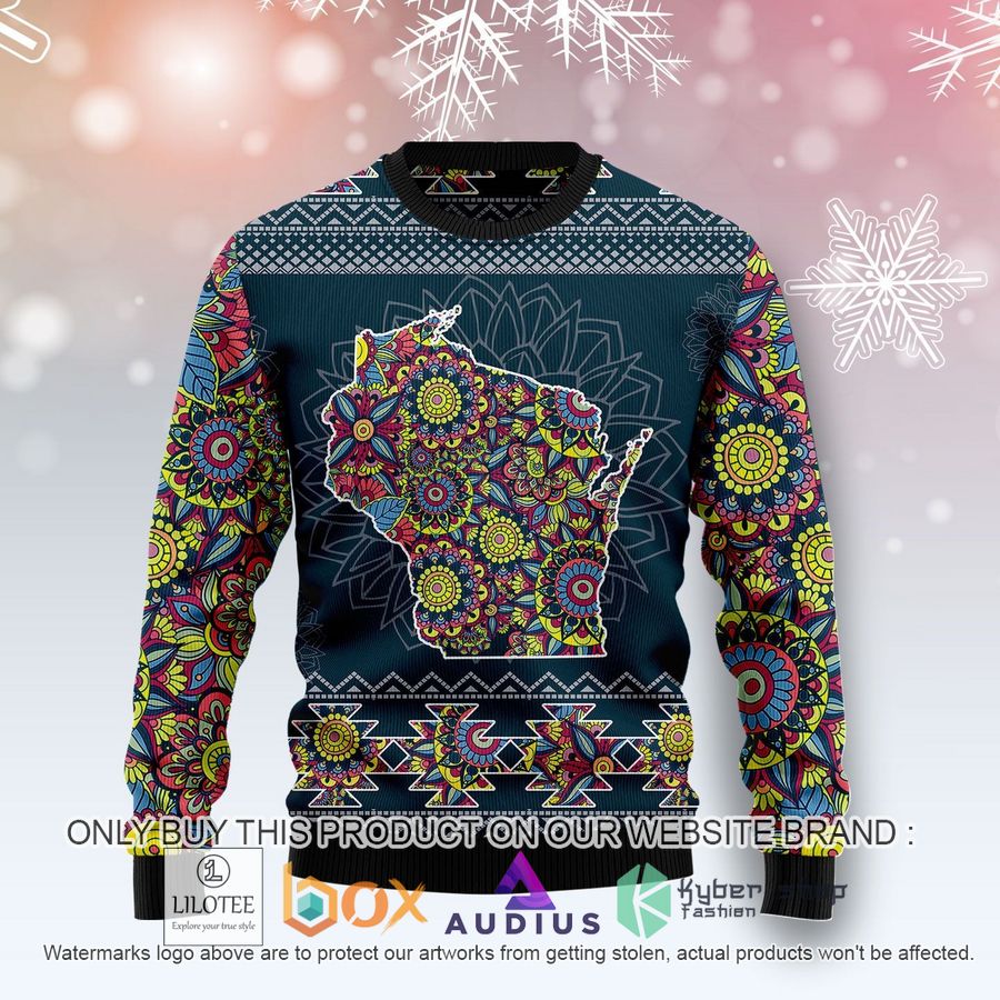 wisconsin blue mandal ugly christmas sweater 1 32097