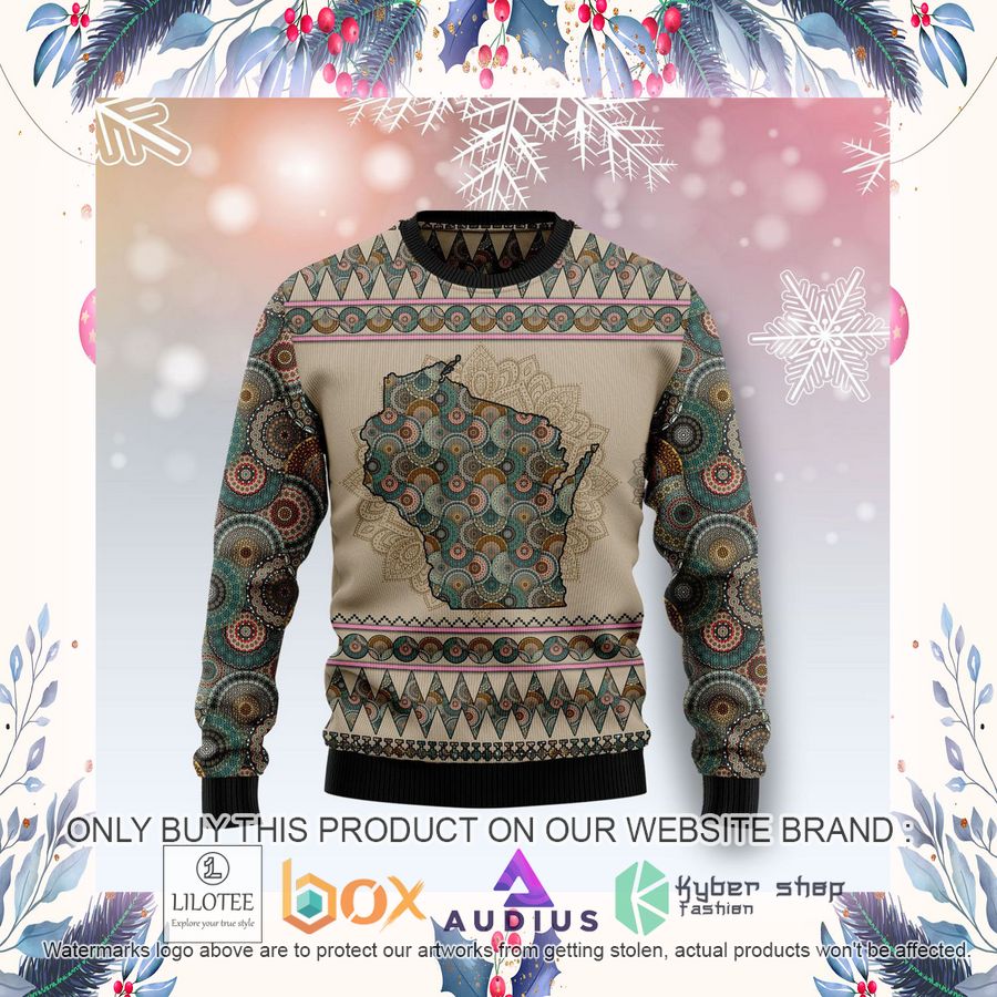 Wisconsin Mandal Ugly Christmas Sweater 10 wisconsin mandal ugly christmas sweater 10 99496