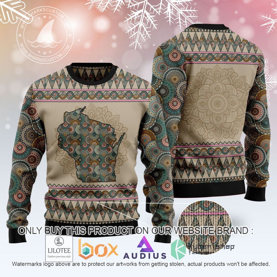 Wisconsin Mandal Ugly Christmas Sweater 3 wisconsin mandal ugly christmas sweater 3 89722