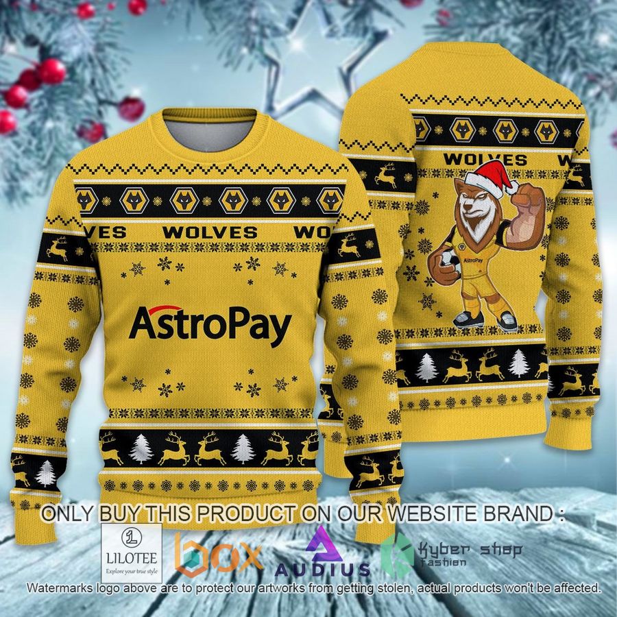 wolverhampton wanderers f c ugly christmas sweater 1 78137