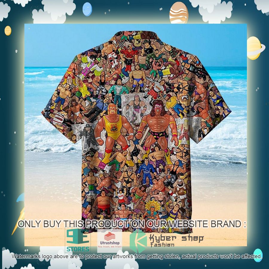NEW Wrestling Character Collage Art Hawaii Shirt 4 wrestling character collage art hawaiian shirt 4 70731
