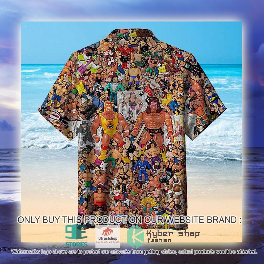 NEW Wrestling Character Collage Art Hawaii Shirt 6 wrestling character collage art hawaiian shirt 6 70859