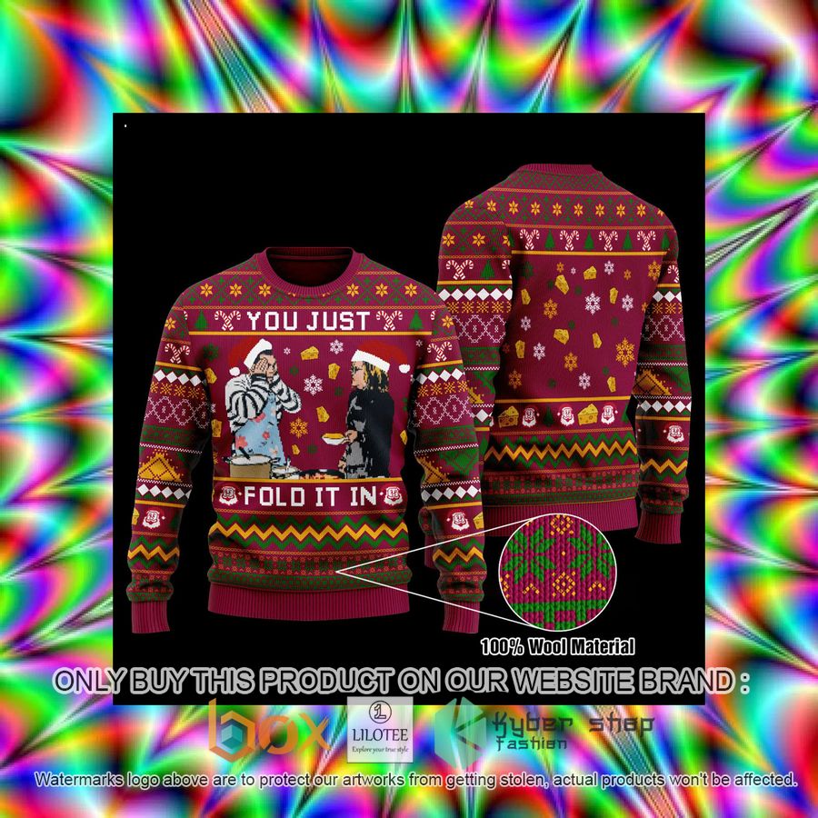 You Just Fold IT in Red Wool Sweater 3 you just fold it in red wool sweater 3 80485