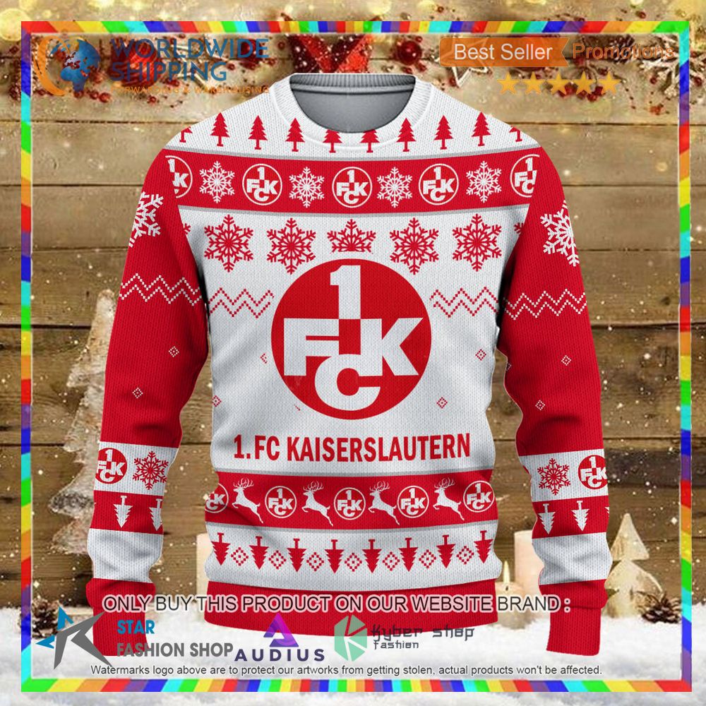 1 fc kaiserslautern white red ugly christmas sweater 2 28760