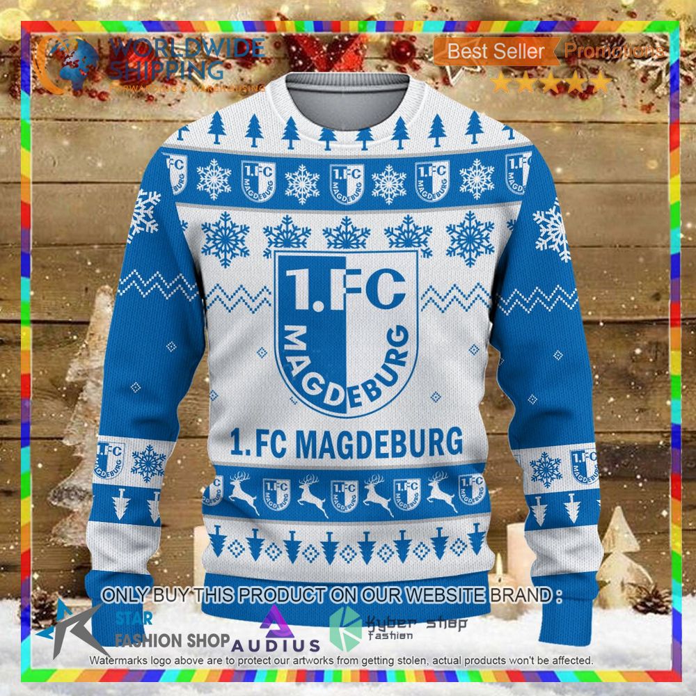 1 fc magdeburg white blue ugly christmas sweater 2 65554