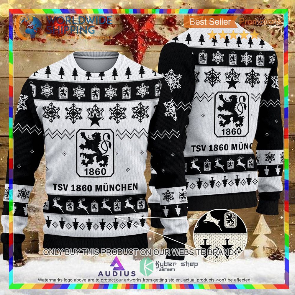 1860 munich white black ugly christmas sweater 1 57015
