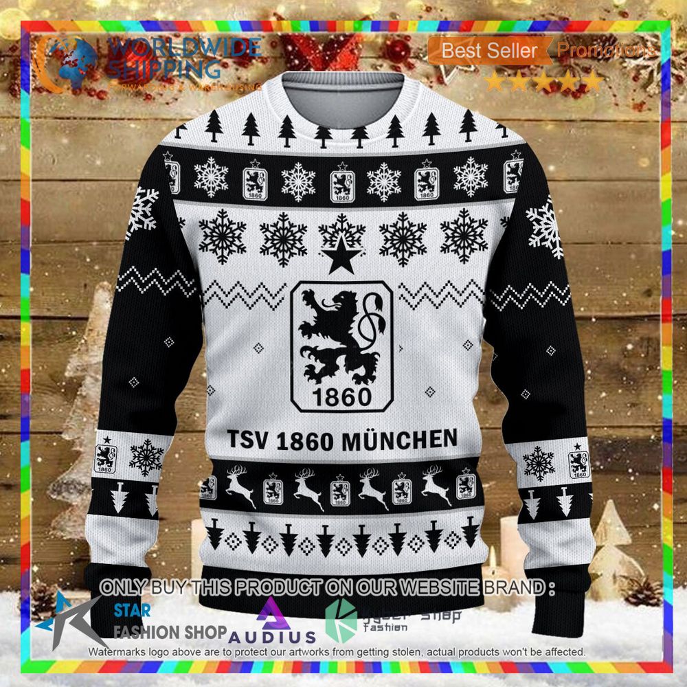 1860 munich white black ugly christmas sweater 2 89981