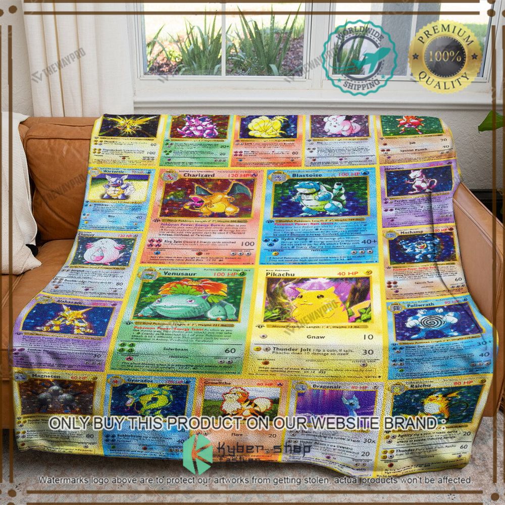 1st edition cards custom pokemon soft blanket 1 99630