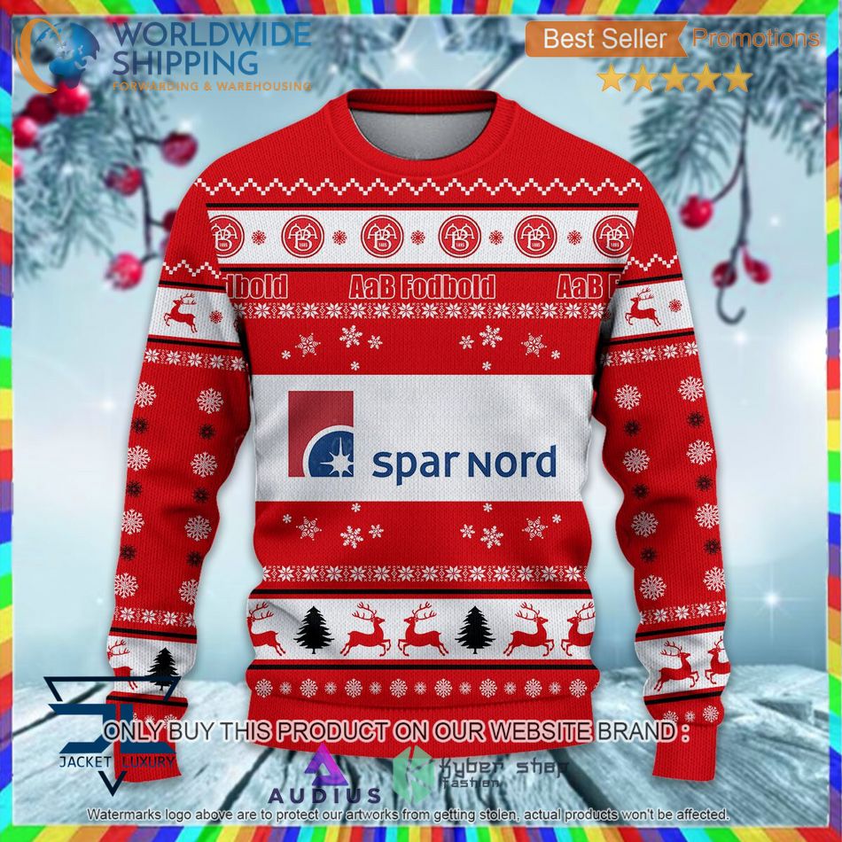 aab fodbold super league danish 1st division ugly sweater 2 38670
