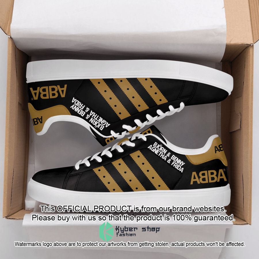 ABBA black brown Stan Smith Shoes word2