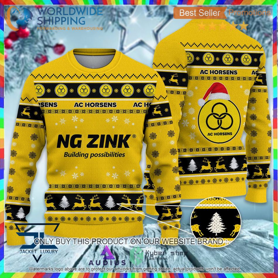 ac horsens super league danish 1st division ugly sweater 1 10634