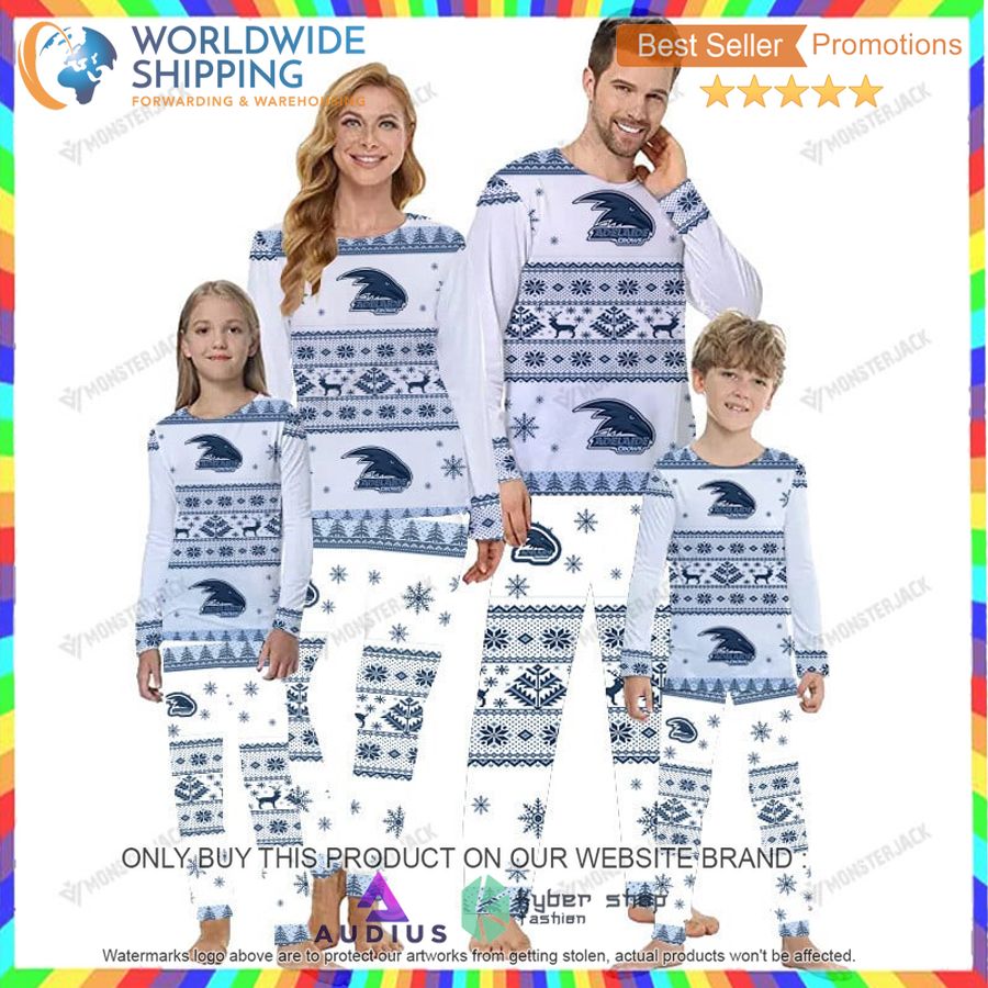 afl adelaide football club christmas pajamas set 1 23734