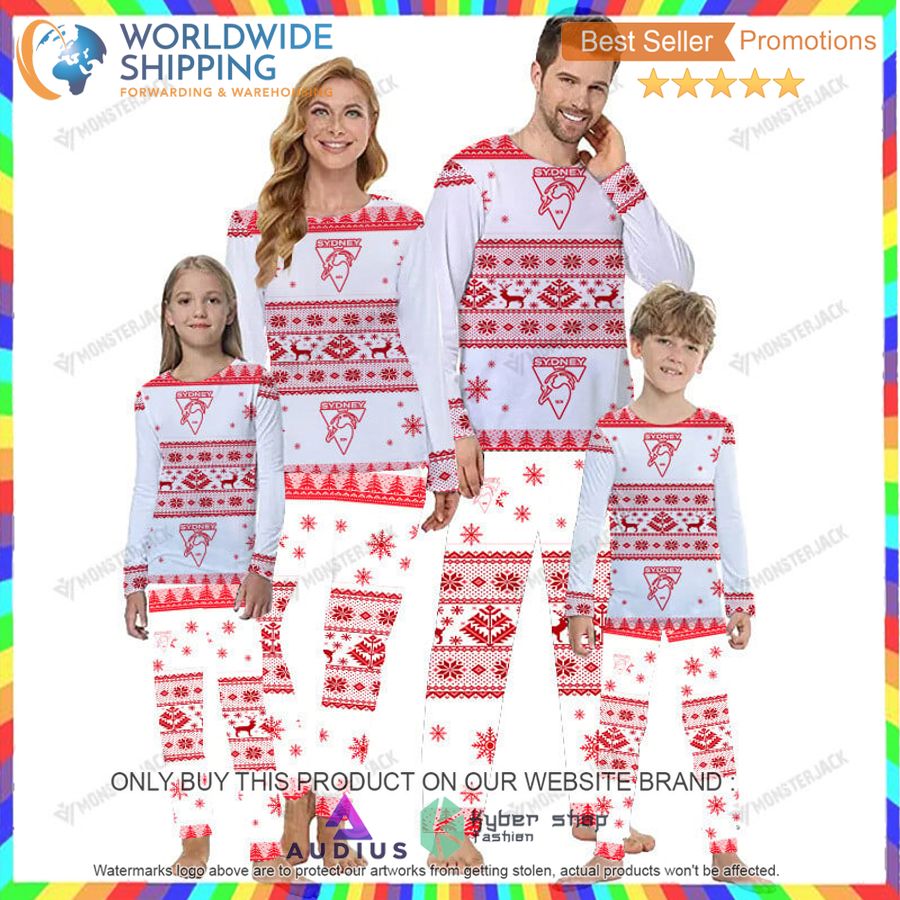 afl sydney swans christmas pajamas set 1 69660
