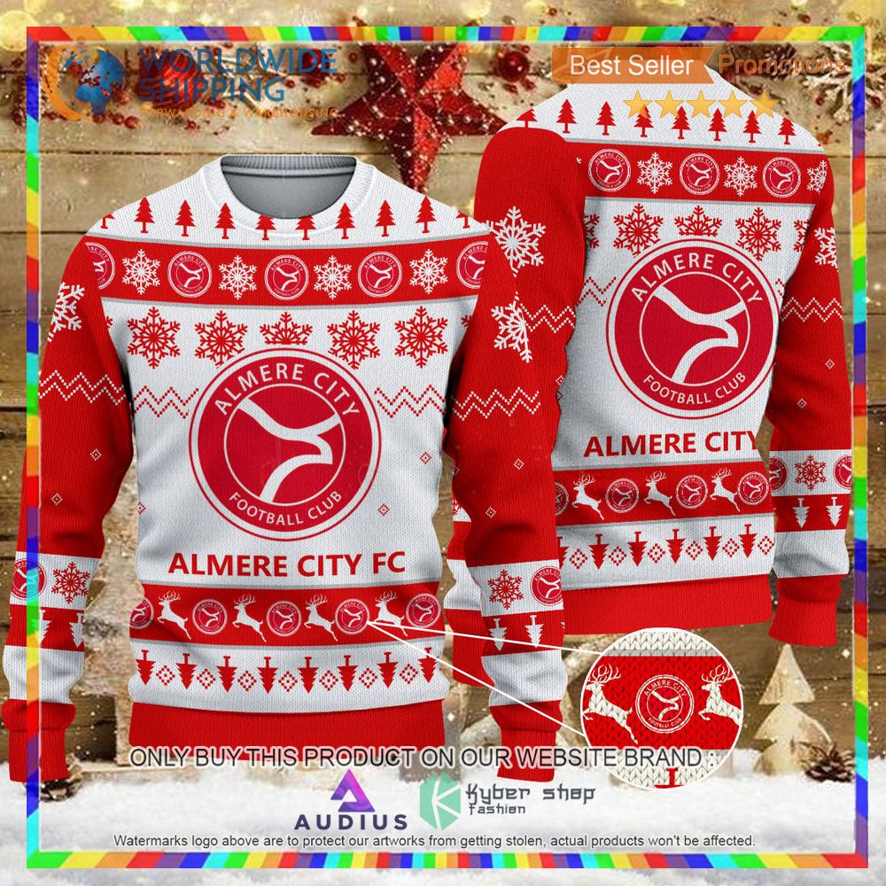 almere city fc ugly christmas sweater 1 98856