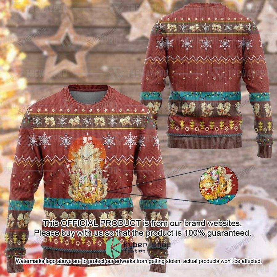 Anime Pokemon Arcanine Christmas Sweater 27