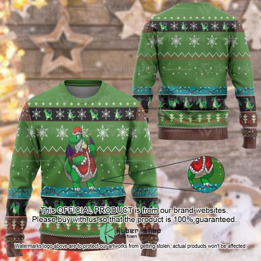 Anime Pokemon Dragonite Christmas Sweater word3