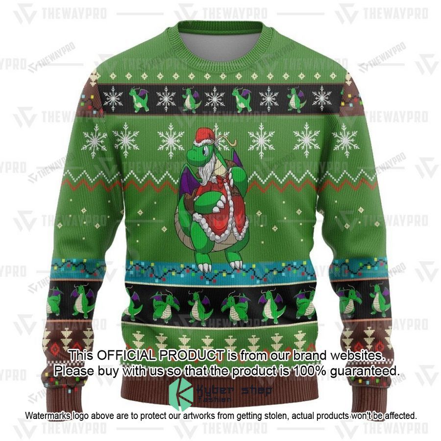 Anime Pokemon Dragonite Christmas Sweater 3 Anime Pokemon Dragonite Christmas Sweater word2