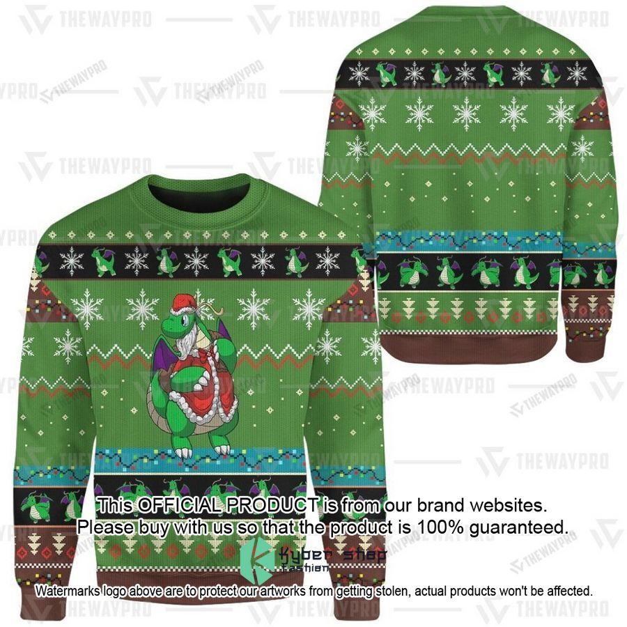 Anime Pokemon Dragonite Christmas Sweater 4 Anime Pokemon Dragonite Christmas Sweater word2