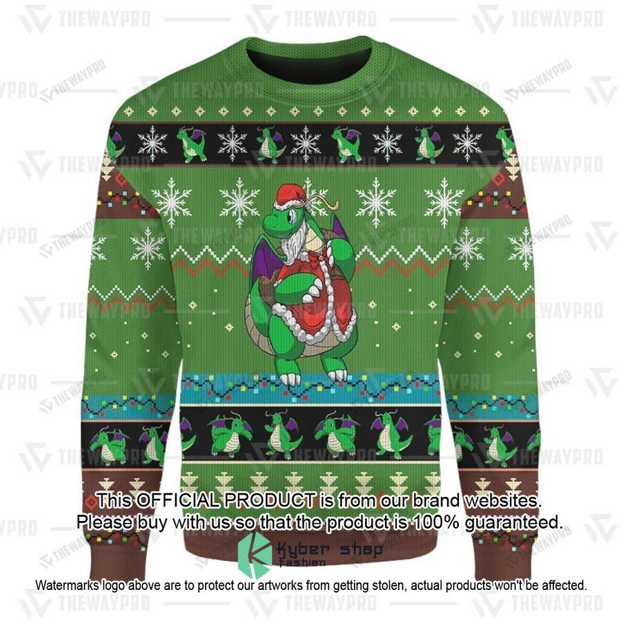 Anime Pokemon Dragonite Christmas Sweater 5 Anime Pokemon Dragonite Christmas Sweater word2