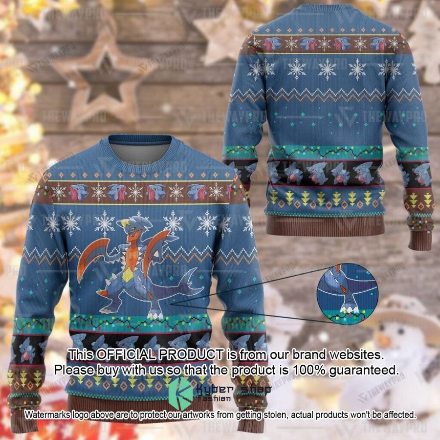 Anime Pokemon Garchomp Christmas Sweater