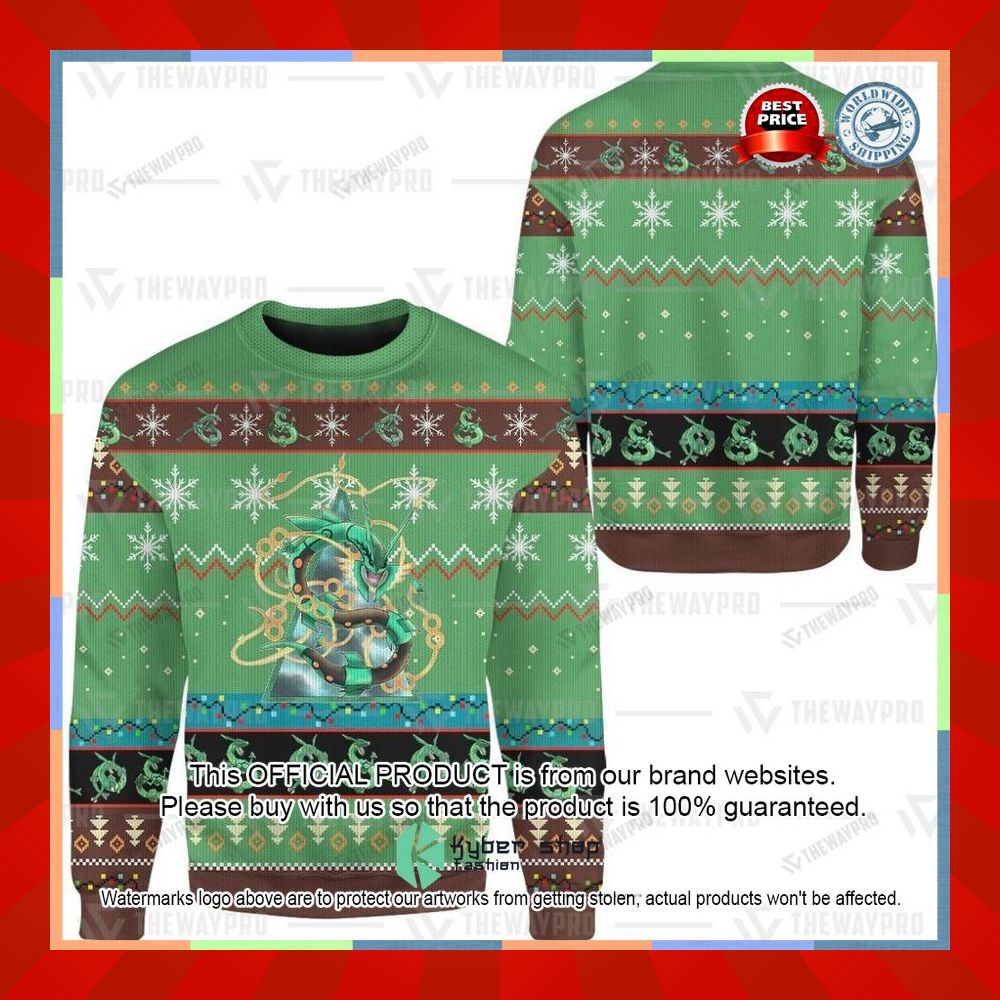 Anime Pokemon Rayquaza Christmas Sweater 10 Anime Pokemon Rayquaza Christmas Sweater word1