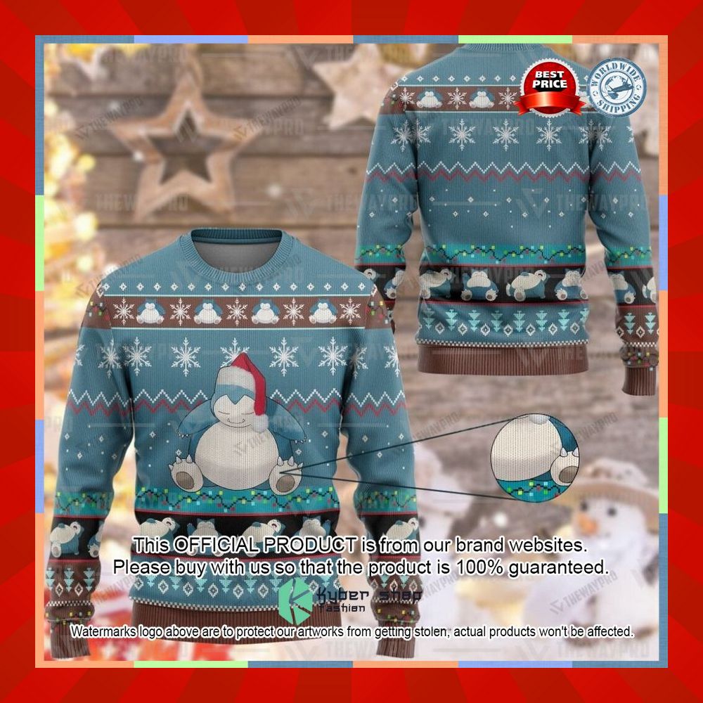 Anime Pokemon Snorlax Christmas Sweater 7