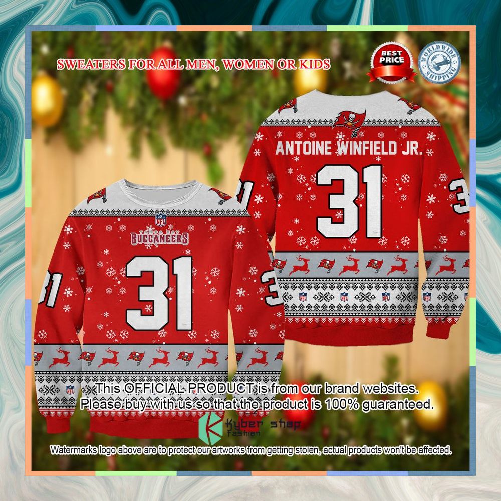 Antoine Winfield Jr. Tampa Bay Buccaneers Christmas Sweater 3