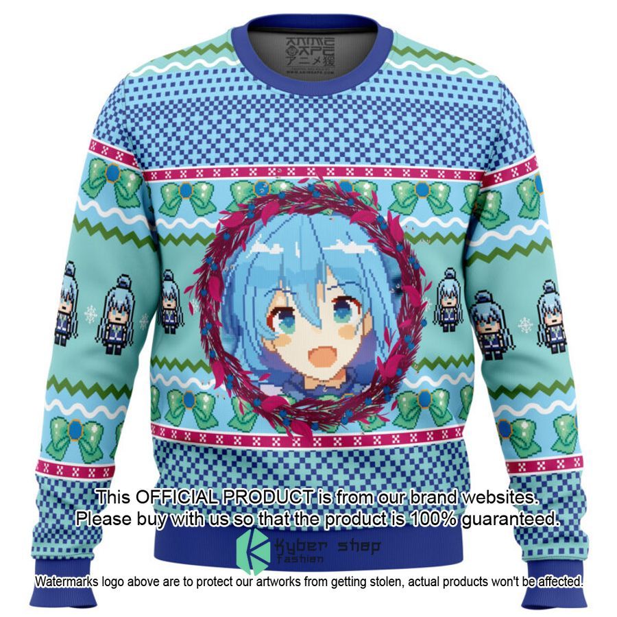 Aqua KonoSuba Christmas Sweater 16