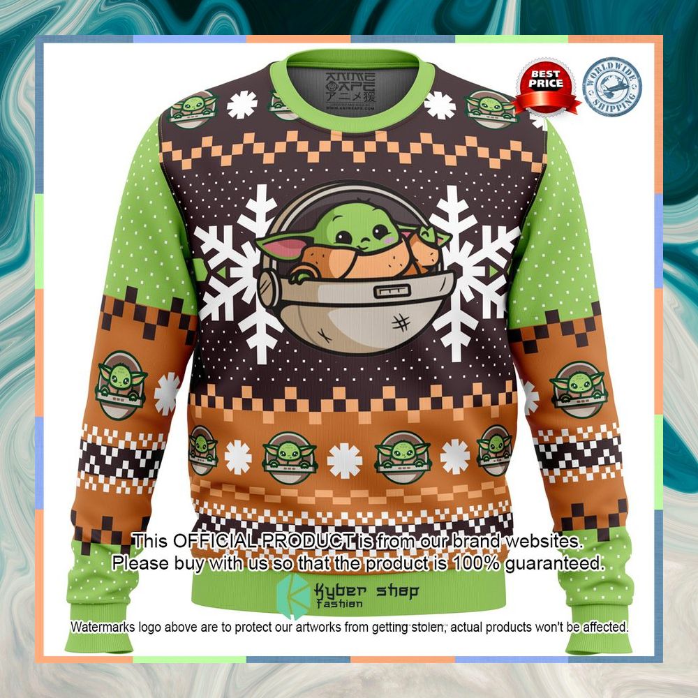 Baby Yoda Spaceship Star Wars Christmas Sweater 4 Baby Yoda Spaceship Star Wars Christmas Sweater word3