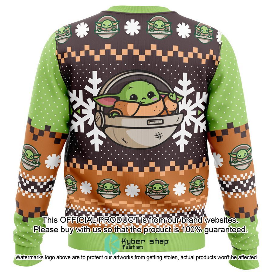 Baby Yoda Spaceship Star Wars Christmas Sweater 3 Baby Yoda Spaceship Star Wars Christmas Sweater word3