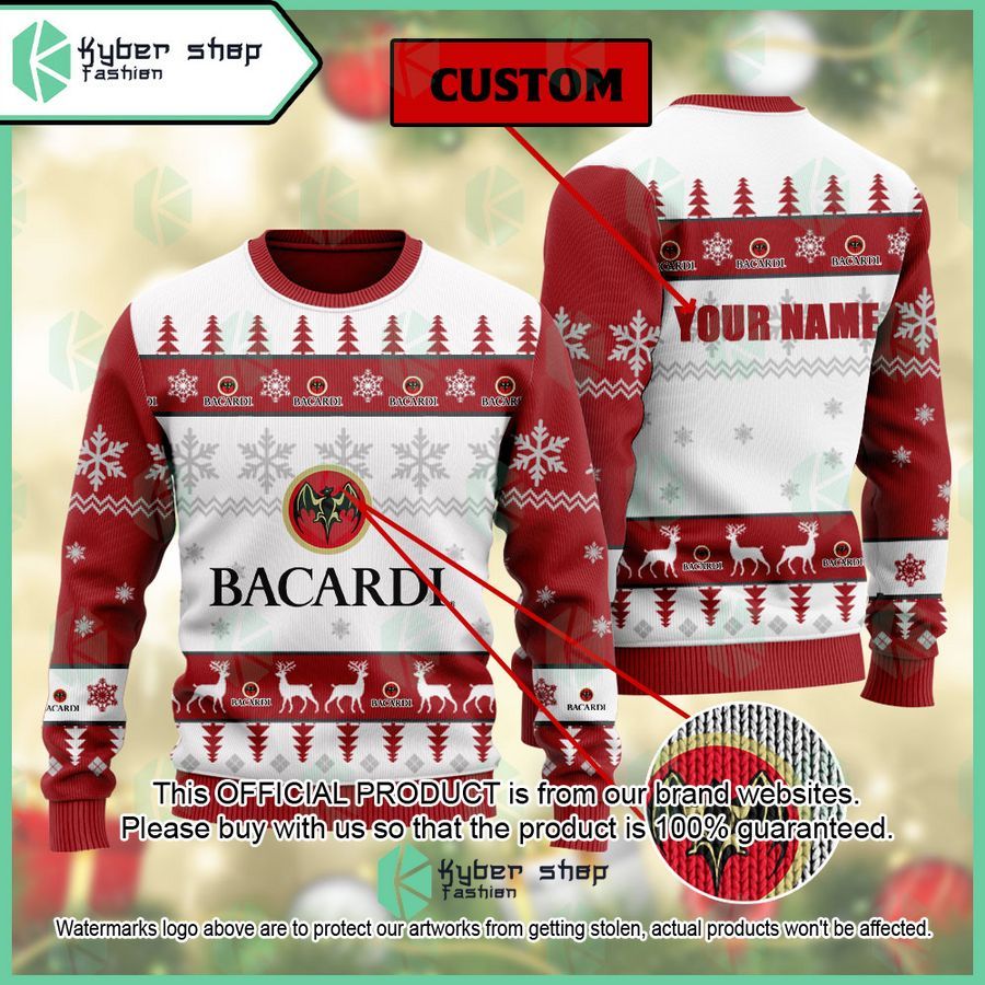 Bacardi Custom Name ugly Sweater