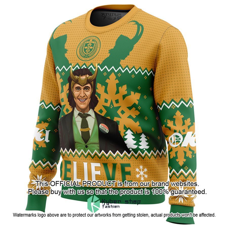 Believe Loki Marvel Christmas Sweater 3 Believe Loki Marvel Christmas Sweater word1