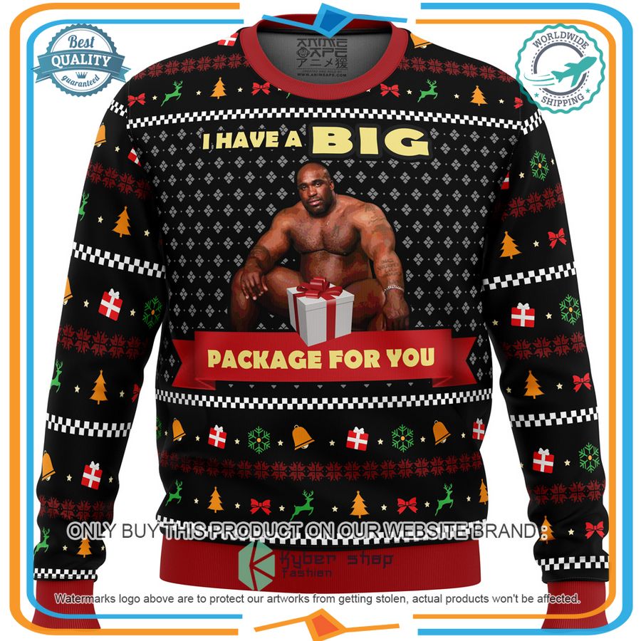 Big Package Barry Wood Meme Christmas Sweater 6 Big Package Barry Wood Meme Christmas Sweater word2