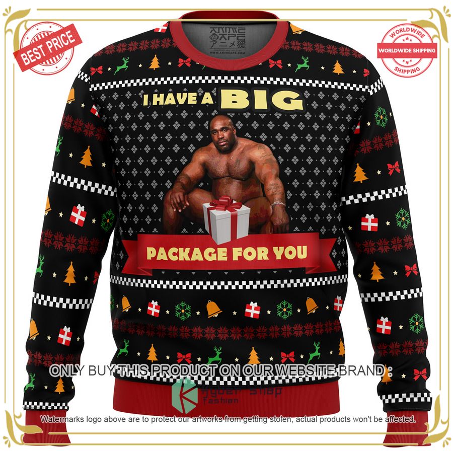 Big Package Barry Wood Meme Christmas Sweater 17 Big Package Barry Wood Meme Christmas Sweater word2
