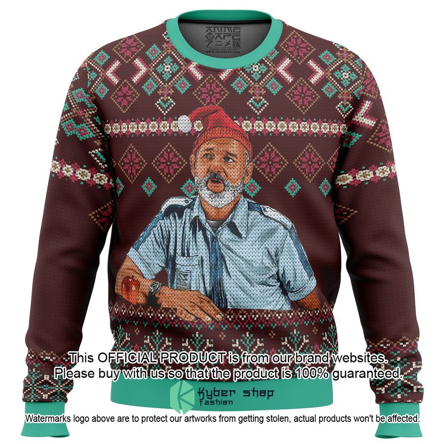 Bill Murray Christmas Sweater word1