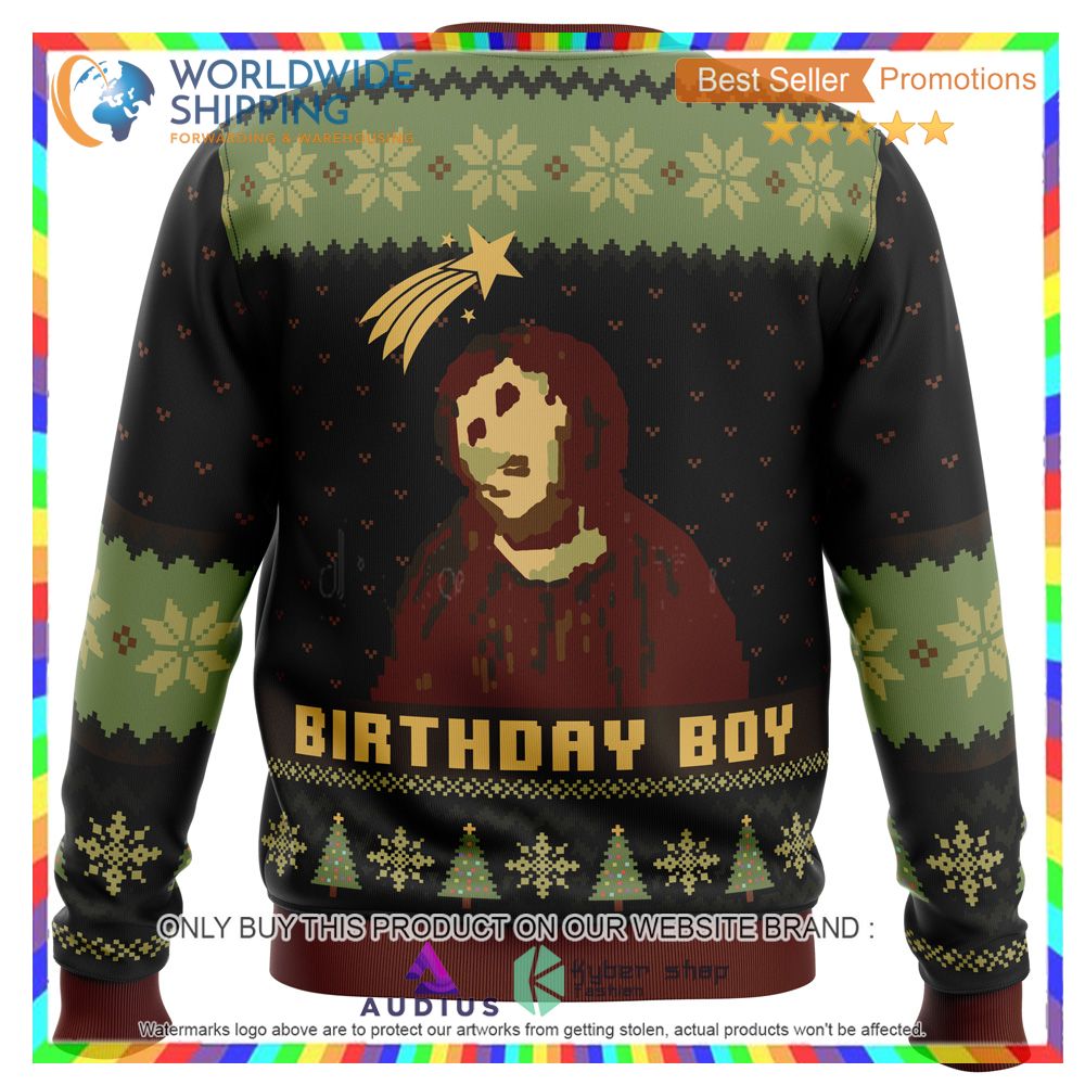 Birthday Boy The Ruined Fresco Of Jesus Ugly Christmas Sweater 3 birthday boy the ruined fresco of jesus ugly christmas sweater 3 16118