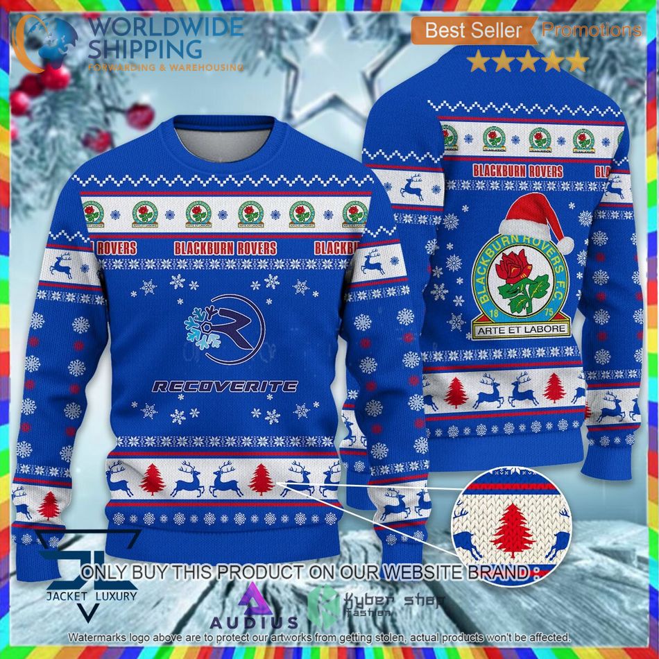 blackburn rovers efl ugly christmas sweater 1 25772