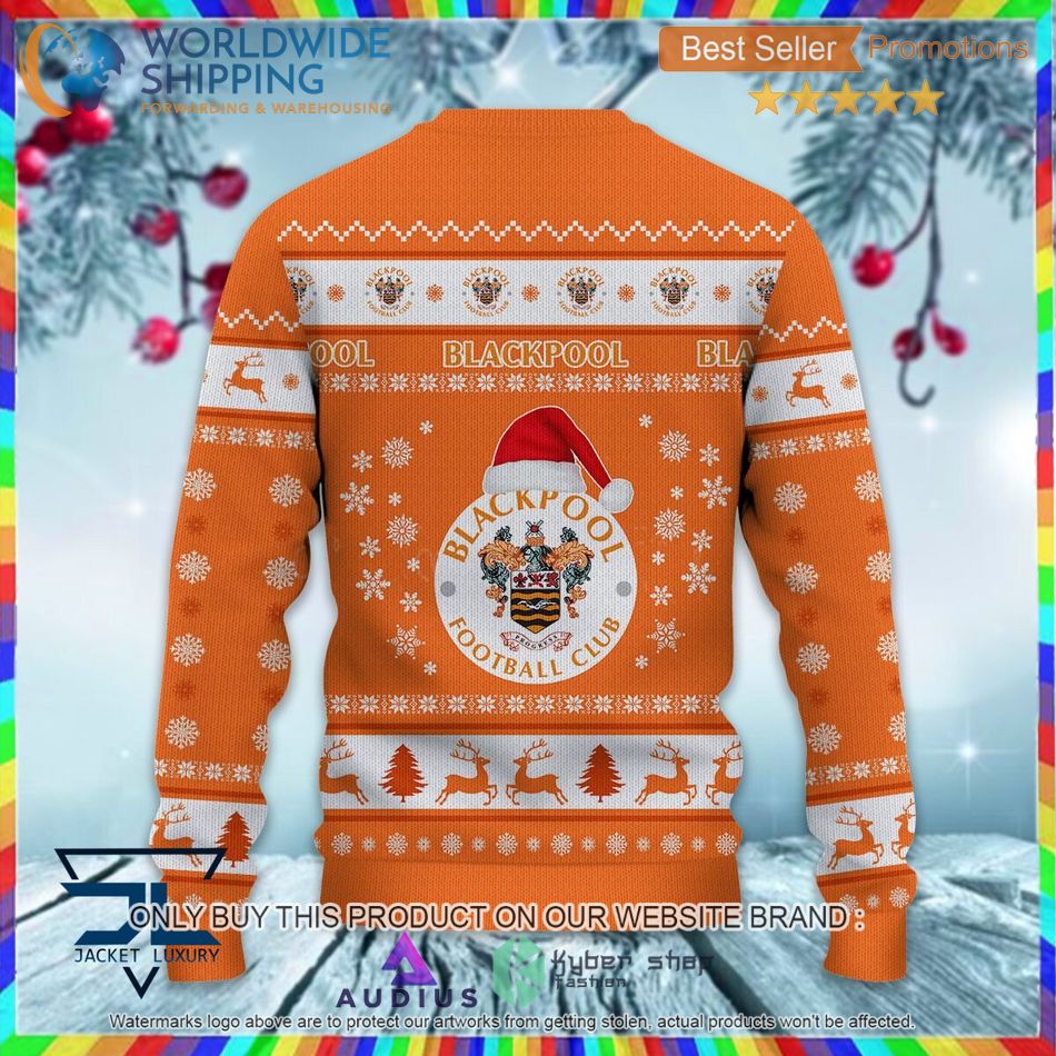Blackpool F.C EFL Ugly Christmas Sweater 3 blackpool f c efl ugly christmas sweater 3 6781