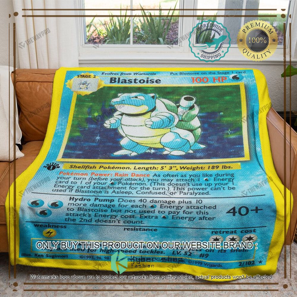 blastoise card anime pokemon blanket 1 70117