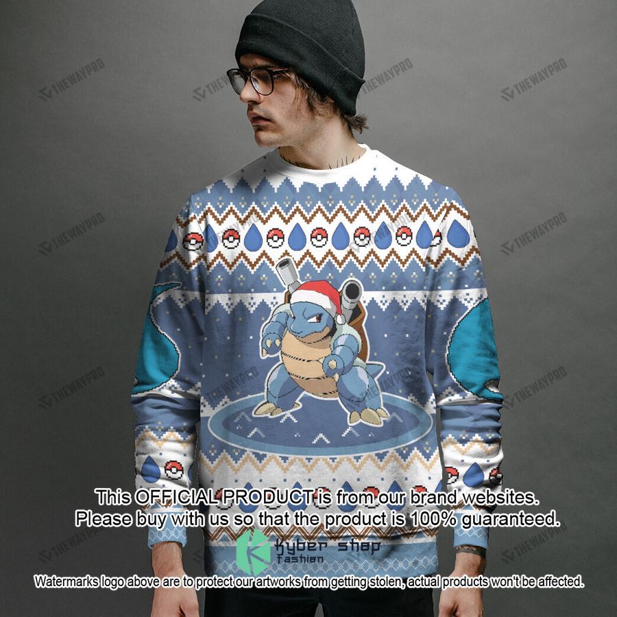 Blastoise Custom Name Christmas Sweater 2