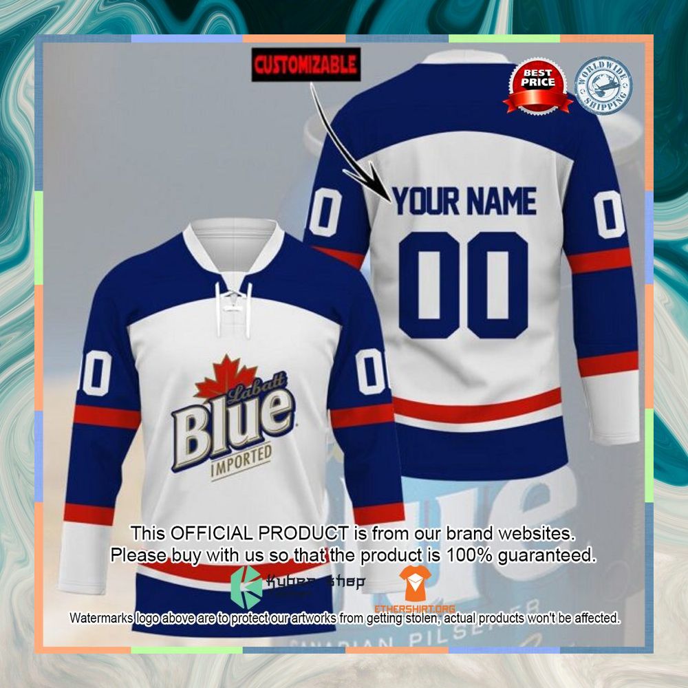 Blue Labatt Custom Name Hockey Jersey 3 Blue Labatt Custom Name Hockey Jersey word2
